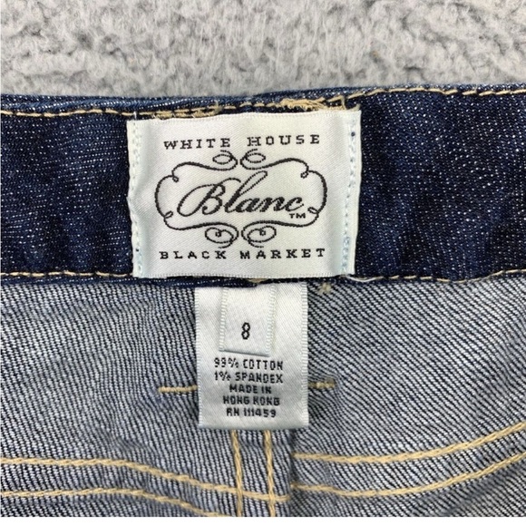 White House‎ Black Market Jeans Womens 8 (31x22) Blue Stretch Straight Cropped - Picture 3 of 5